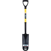 Drain Spade Shovels, Tempered Steel, 16" x 6" Blade, 28-1/2" L, D-Grip Handle