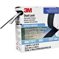 Dual Lock™ Reclosable Fastener, Self-Mating, 4.9 yds x 1", Adhesive, Black
