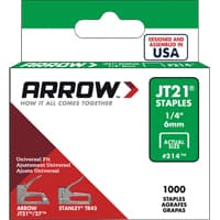 Stick Staples, 16 Gauge, 1/4" Wide Crown, 6 mm Long