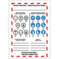 Product Identifier Data Label, Vinyl, Sheet, 3-1/2" L x 5" W