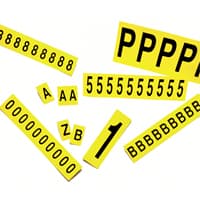 Individual Adhesive Number Markers, 1, 1" H, Black on Yellow