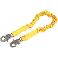 Shockwave™ 2 Shock Absorbing Lanyards, 6', Snap Hook Center, Snap Hook Leg Ends, Polyester