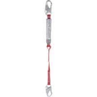 Pro™ Shock Absorbing Lanyard, 3', Locking Snap Hook Center, Locking Snap Hook Leg Ends, Polyester