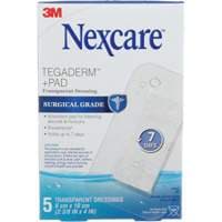 Nexcare™ Tegaderm™ + Pad Transparent Dressing, Rectangular/Square, 4", Plastic, Sterile