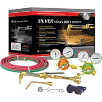 Silver Heavy-Duty Welding & Cutting Outfi ts, 3/4" Cut, 1/2" Weld