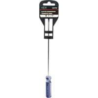 Blue Transparent Striped Slotted Screwdriver, 1/8" Tip, Round, Plastic Handle
