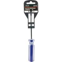 Blue Transparent Striped Slotted Screwdriver, 3/16" Tip, Round, Plastic Handle