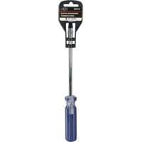 Blue Transparent Striped Slotted Screwdriver, 5/16" Tip, Round, Plastic Handle