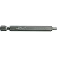 1/4" Square Recess Power Bits, Square, #0 Tip, 1/4" Drive Size, 6" Length